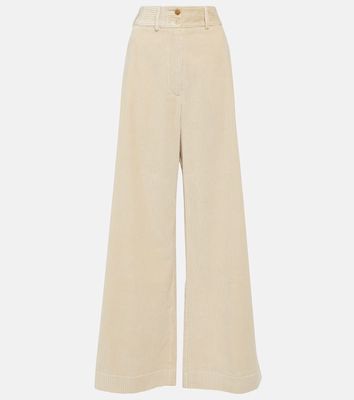 Etro High-rise cotton corduroy wide-leg pants