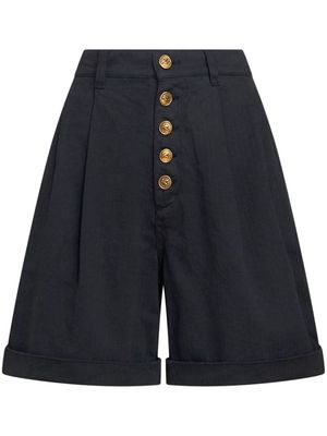 ETRO high-waist cotton bermuda shorts - Black