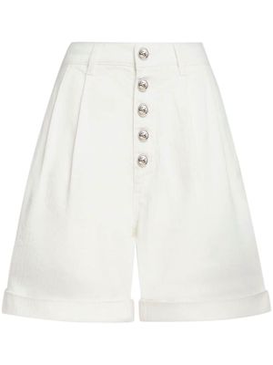 ETRO high-waist cotton bermuda shorts - White