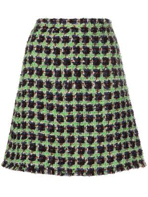ETRO high-waisted bouclé miniskirt - Green