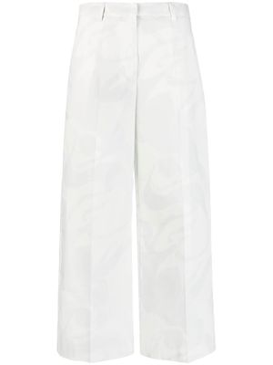 ETRO high-waisted cotton trousers - White
