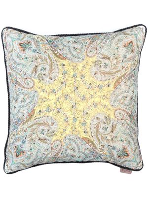 ETRO HOME 40x40 cm paisley-motif square cushion - Blue