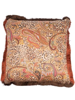 ETRO HOME all-over paisley-print cushion - Neutrals