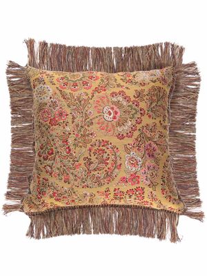ETRO HOME double-sided tasselled cushion - Neutrals