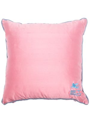 ETRO HOME embroidered-logo detail cushion - Pink