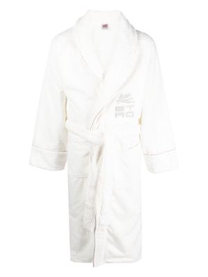 ETRO HOME embroidered-motif cotton robe - White