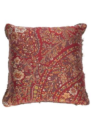 ETRO HOME floral-print fringed cushion - Red