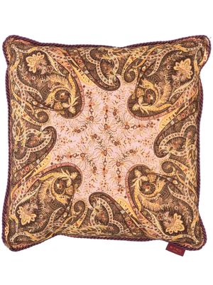 ETRO HOME graphic-print cotton cushion - Brown