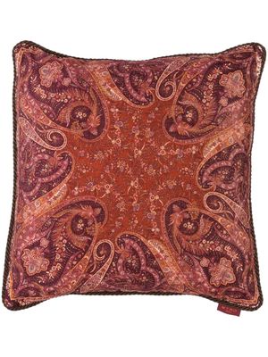 ETRO HOME graphic-print cotton cushion - Red