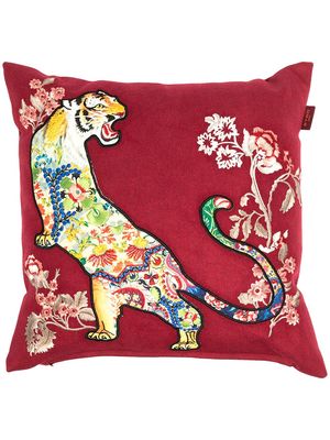 ETRO HOME jungle print cashmere cushion - Red
