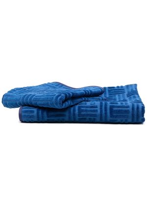 ETRO HOME monogram-jacquard bath towel - Blue
