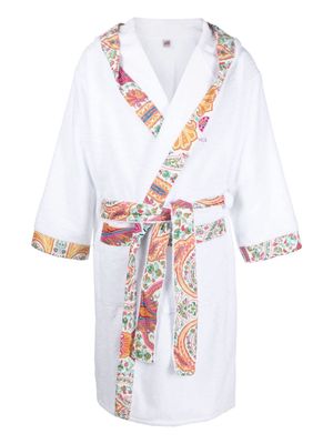 ETRO HOME paisley-print cotton bath robe - White