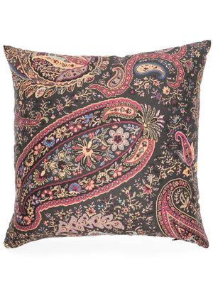 ETRO HOME paisley-print cotton cushion - Brown