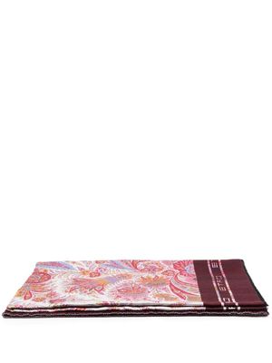 ETRO HOME paisley-print wool throw - Red