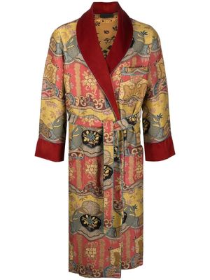 ETRO HOME patterned-jacquard belted robe - Neutrals
