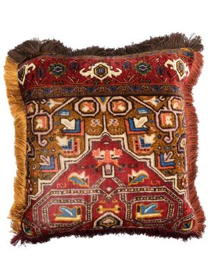 ETRO HOME patterned jacquard cushion - Brown