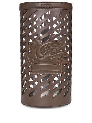 ETRO HOME Pegaso-motif leather vase holder - Brown