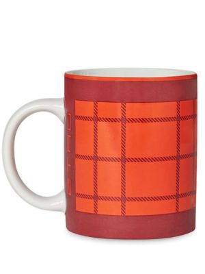 ETRO HOME plaid-check porcelain mug - Red