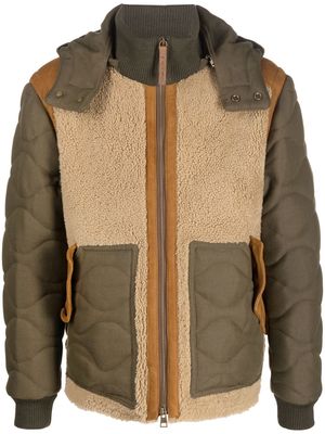 ETRO Hooded Patchwork Sheepskin jacket - Green