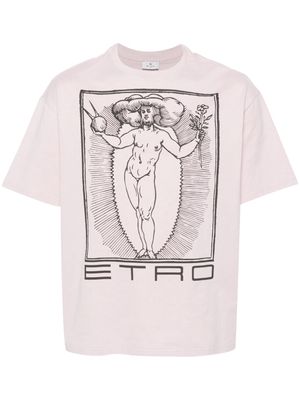 ETRO illustration-print T-shirt - Pink