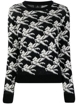 ETRO intarsia-knit motif jumper - Black