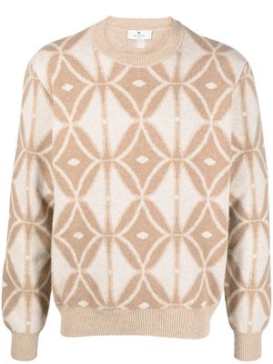 ETRO intarsia-knit wool jumper - Neutrals