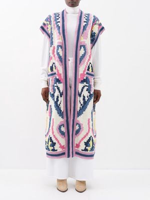Etro - Intarsia Knitted Cardigan - Womens - Multi