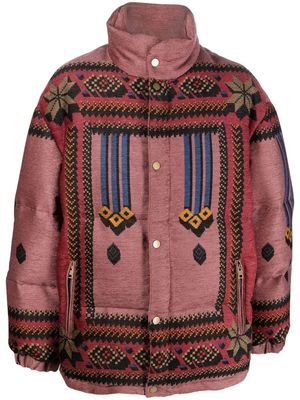 ETRO jacquard padded jacket - Pink