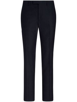 ETRO jacquard tapered-leg trousers - Black