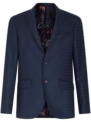 ETRO jacquard wool blazer - Blue