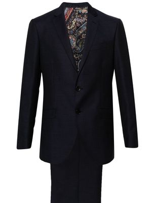 ETRO jacquard wool suit - Blue