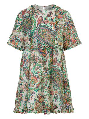 ETRO KIDS paisley-print cotton dress - Green