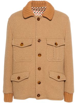 ETRO knitted shirt jacket - Brown