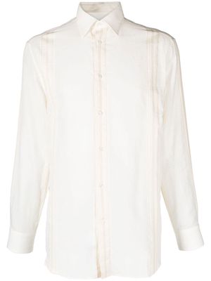 ETRO lace-trim detail shirt - Neutrals