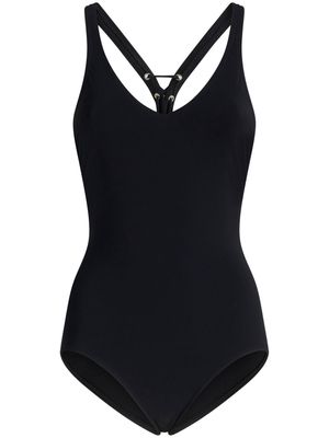 ETRO lace-up detail swimsuit - Black