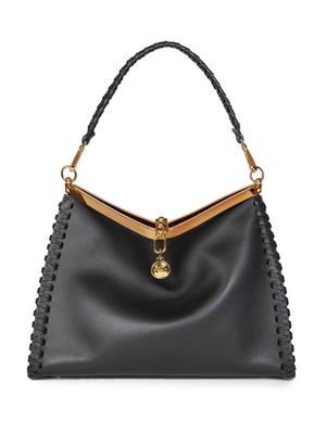 ETRO large Vela leather shoulder bag - Black