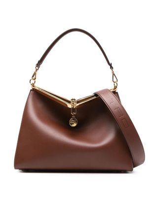 ETRO large Vela leather tote bag - Brown