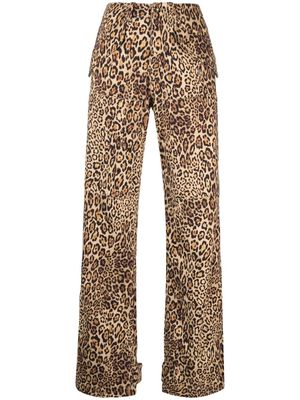 ETRO leopard-print cargo trousers - Neutrals