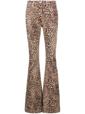 ETRO leopard-print flared jeans - Brown