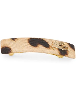 ETRO leopard-print hair clasp - Neutrals