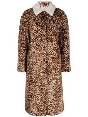 ETRO leopard-print velvet coat - Neutrals