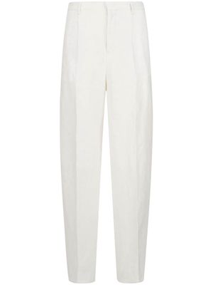 ETRO linen-blend straight-leg trousers - White