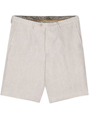 ETRO linen herringbone bermuda shorts - Neutrals