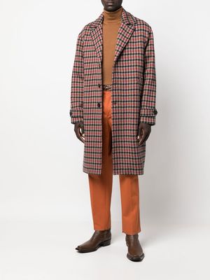 ETRO logo-appliqué houndstooth coat - Neutrals
