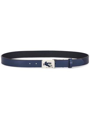 ETRO logo-buckle leather belt - Blue