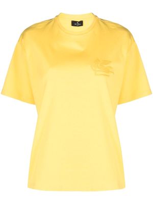ETRO logo-embroidered cotton T-shirt - Yellow