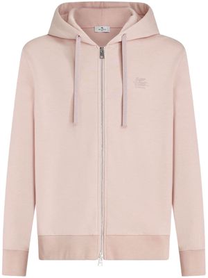 ETRO logo-embroidered hoodie - Pink