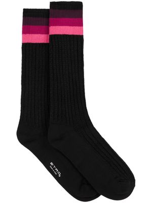 ETRO logo intarsia-knit striped socks - 0010