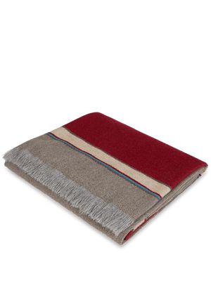 ETRO logo-knitted blanket - Brown