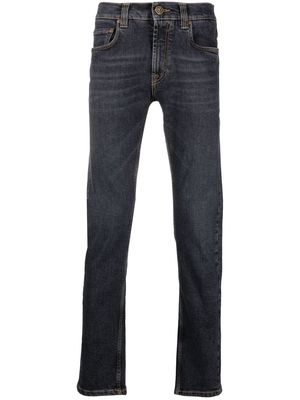 ETRO logo-patch slim-cut jeans - Blue